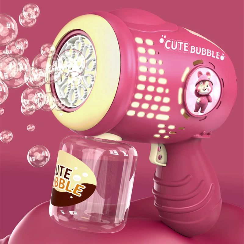 New Children Panda Bubble Gun Toy Fully Automatic Bubble Mac