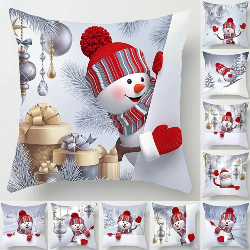 Snowman Christmas Cushion ver Merry Christmas Decorations fo