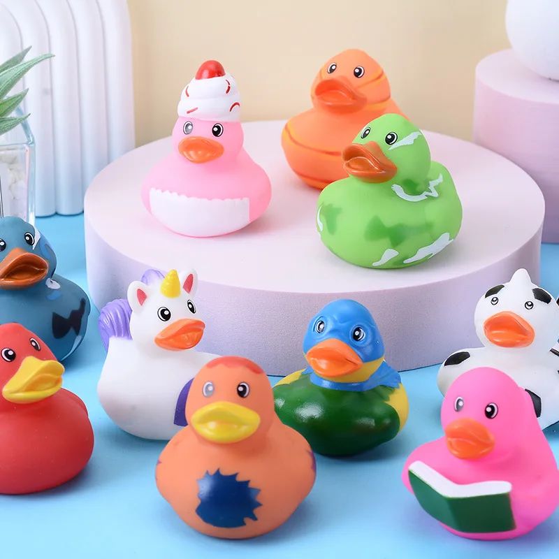 5-30PCS not repeated Baby Bath Ducks Swimming Pool Bath Toys
