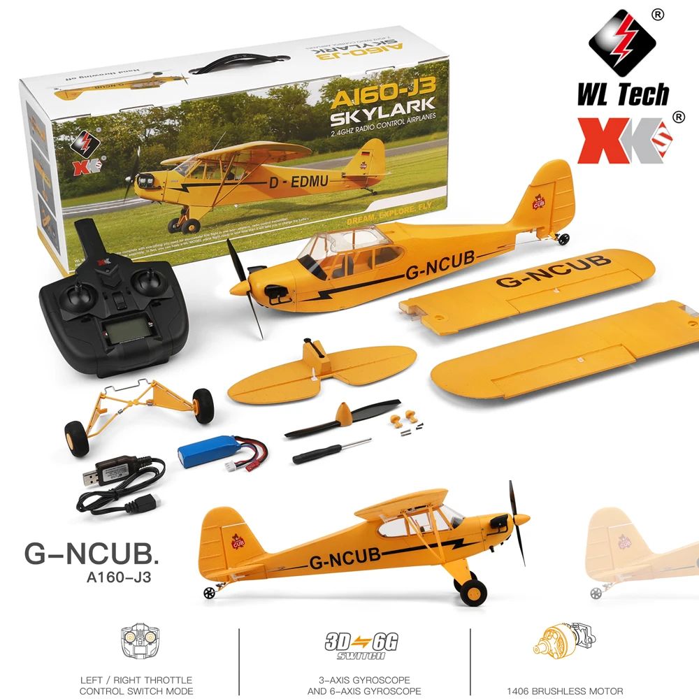 A160 WLtoys XKS 2.4G RC Plane 650mm Wingspan Brushless Motor