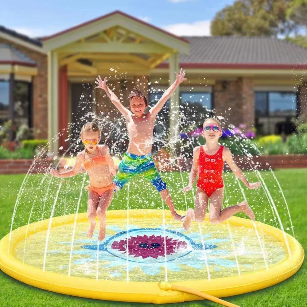 Children Play Spray Water Mat Giant Cartoon Inflatable Toys