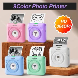 7 Colors Peripage A6 304DPI Mini Photo Printer Notes Sticker