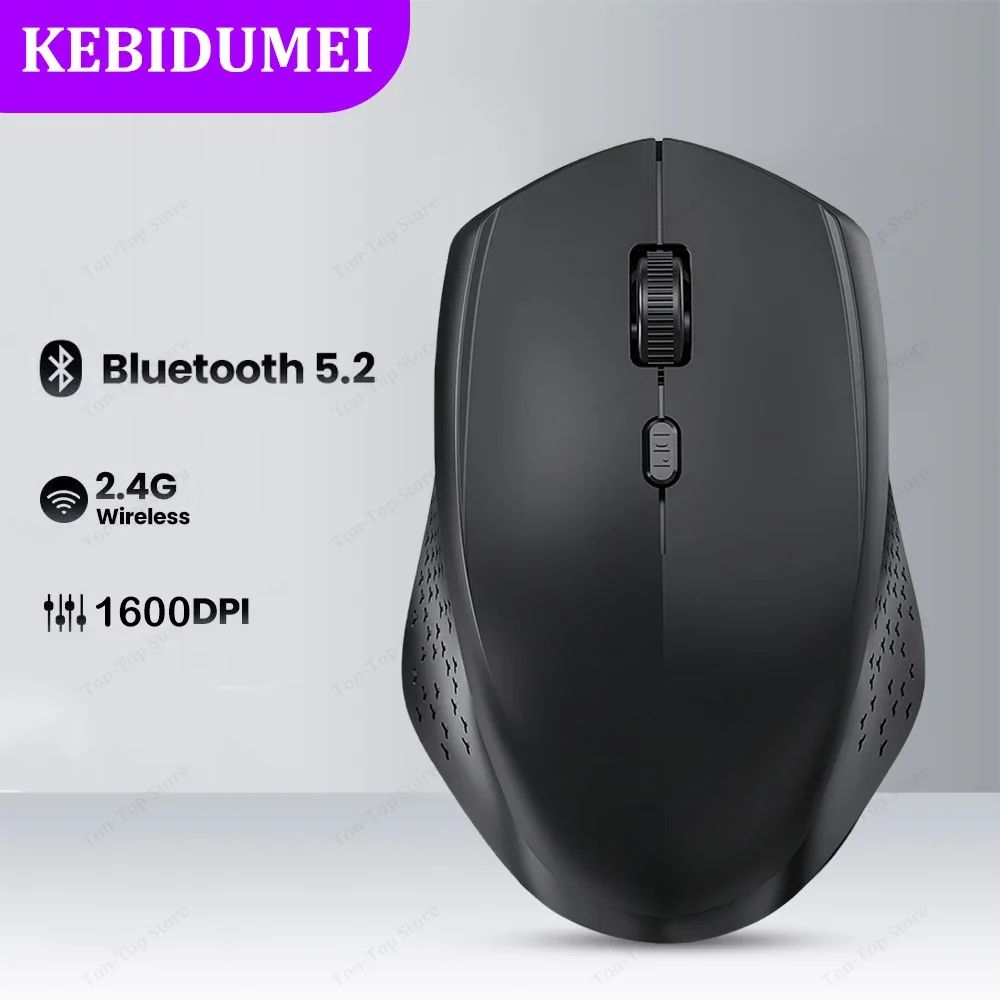 Bluetooth 5.2 Mouse 2.4G Wireless Mouse Dual-Mode Silent Mou