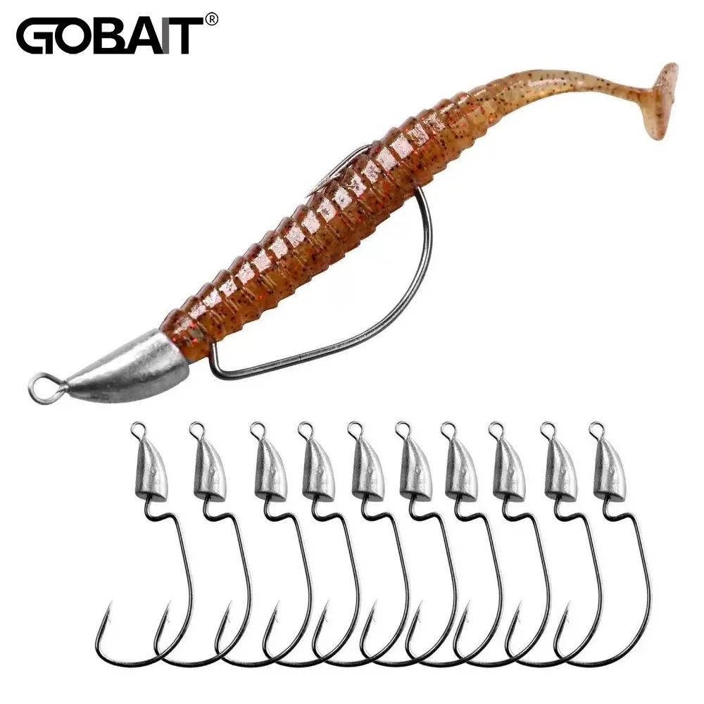 10PCS Metal Jig Head Worm Hook 3.5g 5g 7g 10g 20g Weight Cra