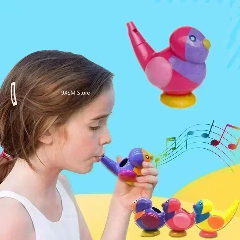 Coloured Drawing Water Bird Whistle Bathtime Musical Toy for