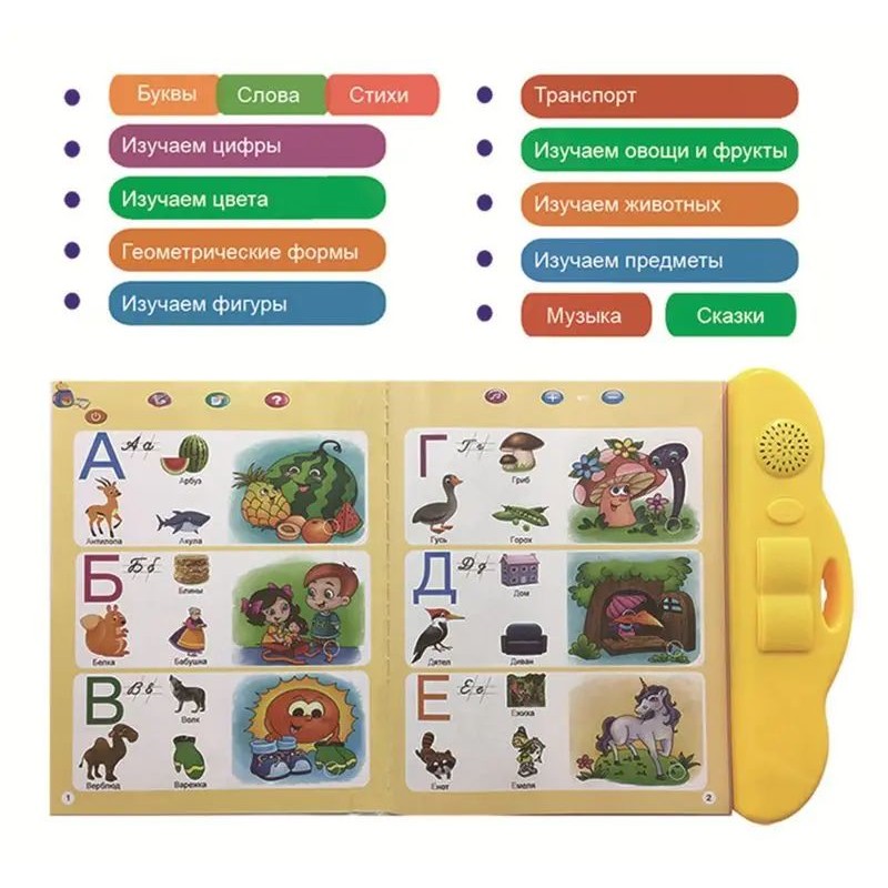 2024 New Russian Electronic Sound Book Educational Book Toy
