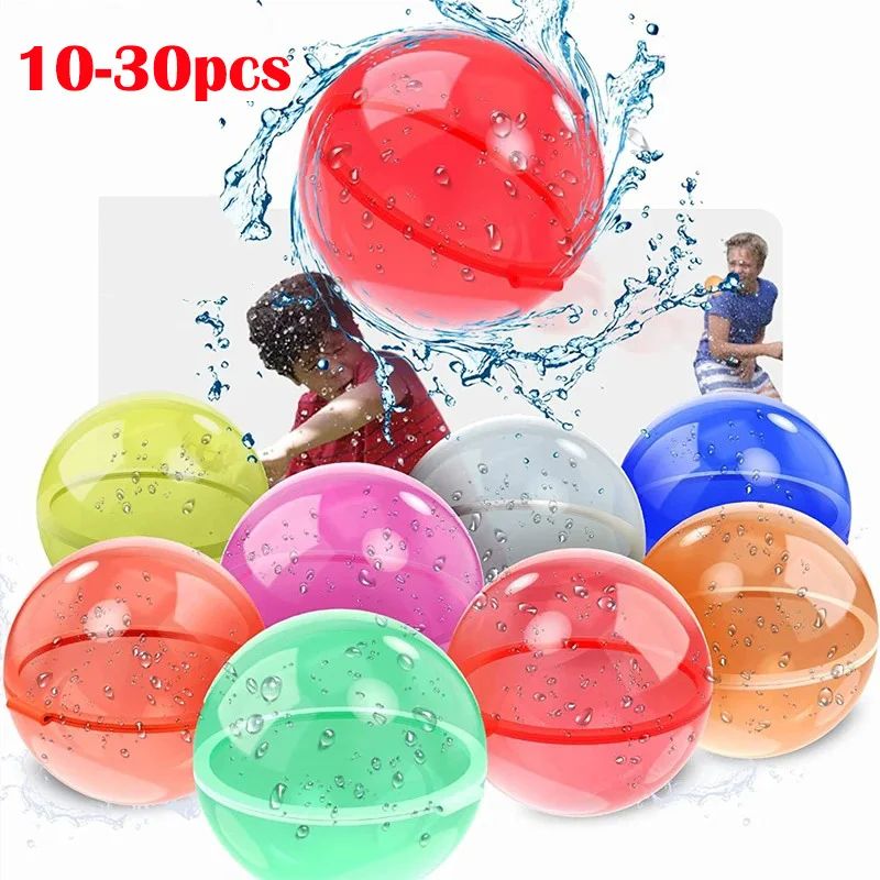 10-30Pcs Reusable Water Balloons for Kids Adults Outdoor Act