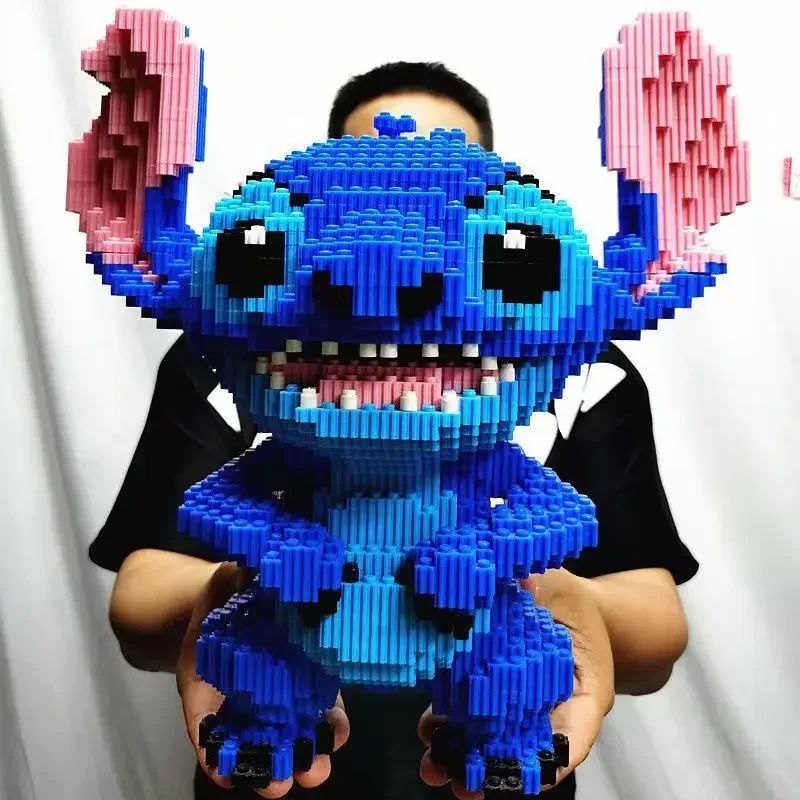 2024 New 33cm  Building Blocks Anime Stitch Large Size Cute