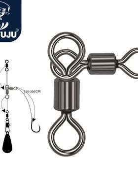 DNDYUJU 25pcs Fishing Rolling Swivels Brass Fishhooks Line C