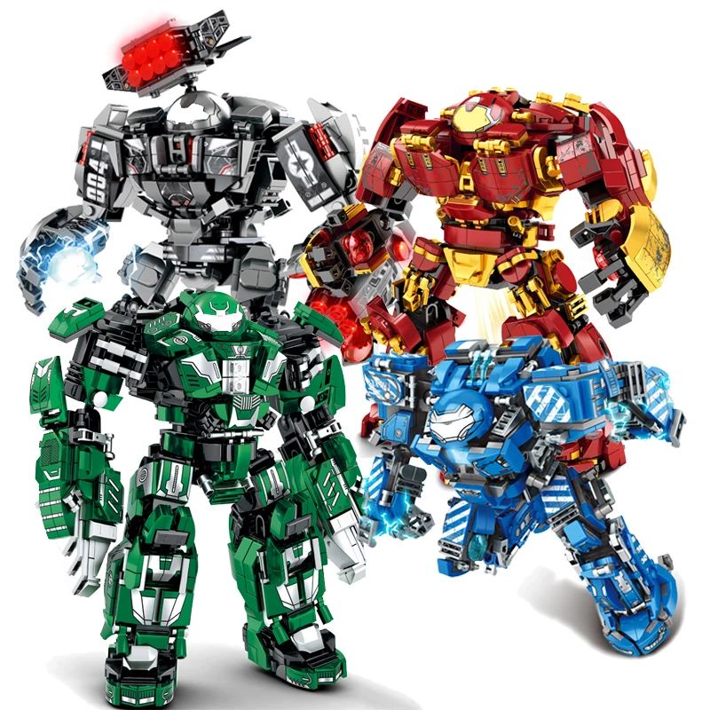 Superheroes Mecha Building Blocks Toys for Boys Super Armor