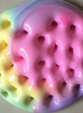 100ml Rainbow Slime Fluffy Floam Kids Modeling Clay Toys Pol