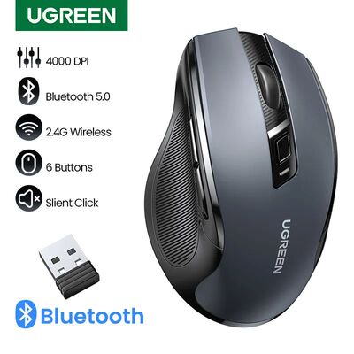 UGREEN Wireless Mouse Bluetooth5.0 Mouse Ergonomic 4000DPI 6