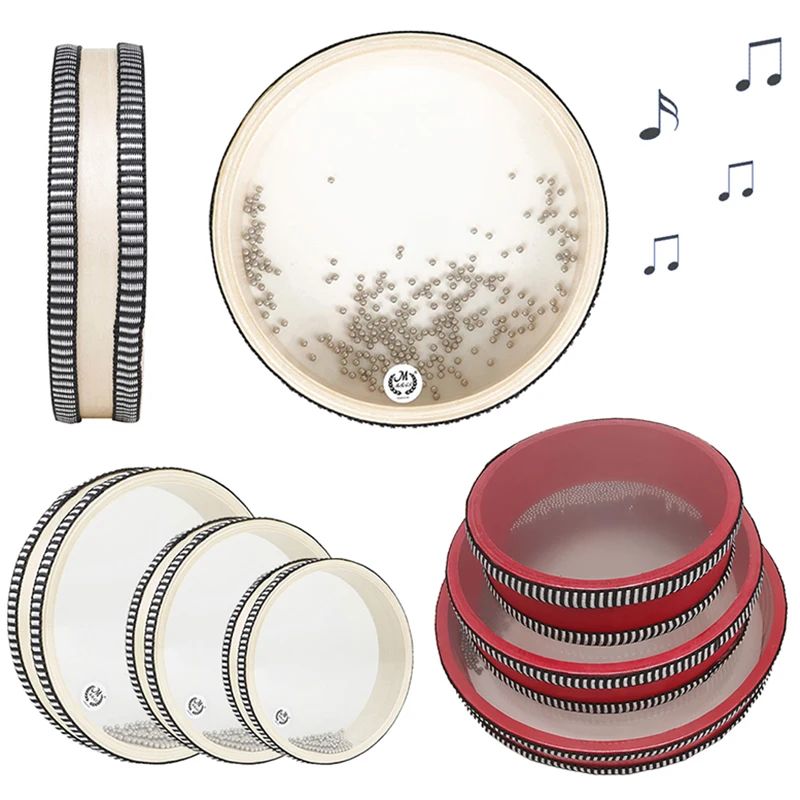 Baby Montessori Ocean Wave Bead Hand Drum Music Instruments