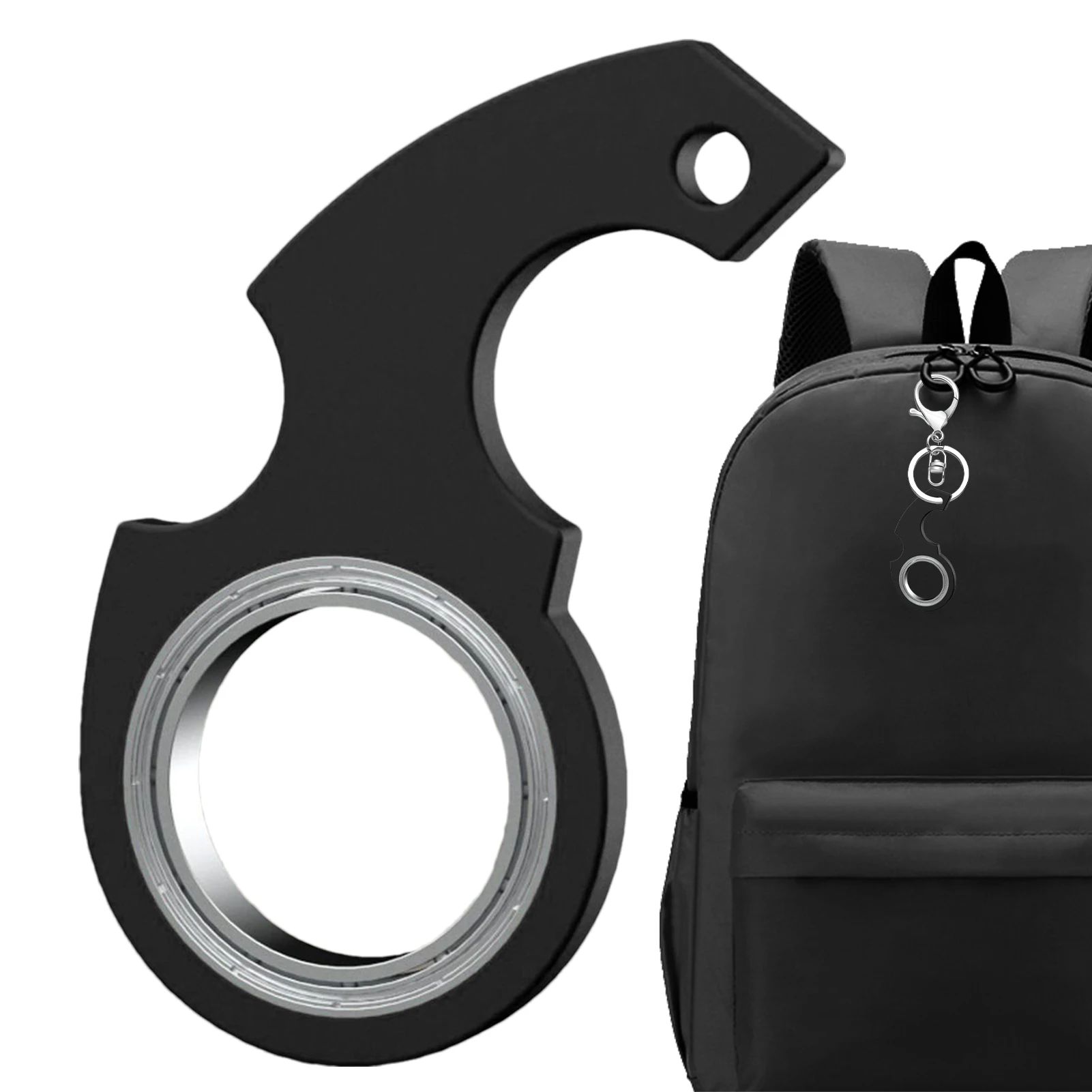 Kid Fingertip Spinning Keyring Spinner Sress Toy Metal Fidge