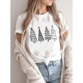 Shirt 90s Star ree Christmas Lovely Merry Holiday rend Women
