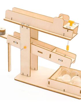 Marble Run Seesaw Steam Mechanical Gear DIY Wooden Model Bui