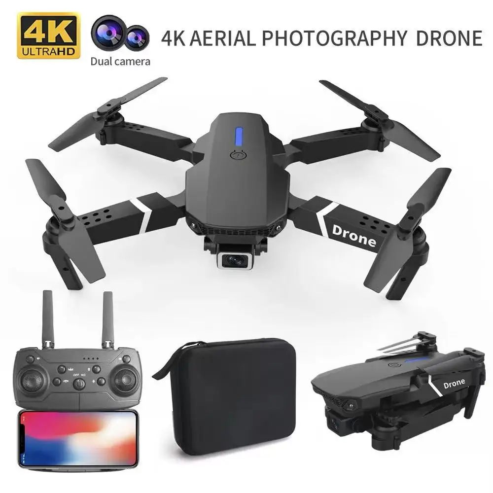 Professional Drone E88 4k wide-angle HD camera WiFi fpv heig - 封面
