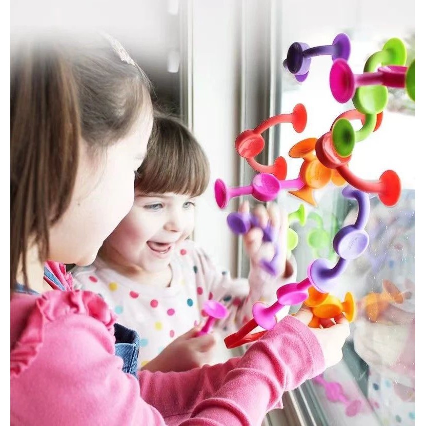 Multicolored Sucker Toys,Building Blocks Pop Suction Cup Toy