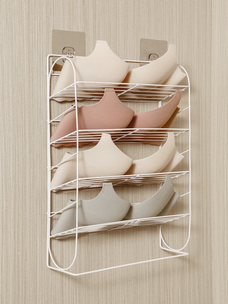 内衣收纳架无痕免钉免打孔省空间分类收纳挂架衣柜铁艺壁挂内衣架