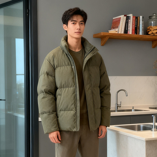 千元品质~家属闭眼入！重磅三花白鹅绒立领防寒男士羽绒服G110726