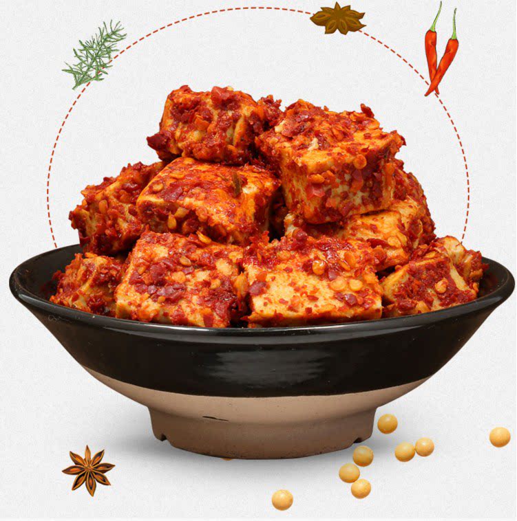 湖南醴陵特产清婆佬香辣豆腐乳700g45元1瓶每箱2瓶包装90元.