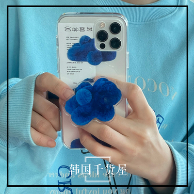 蓝色小熊13promax透明全包手机壳