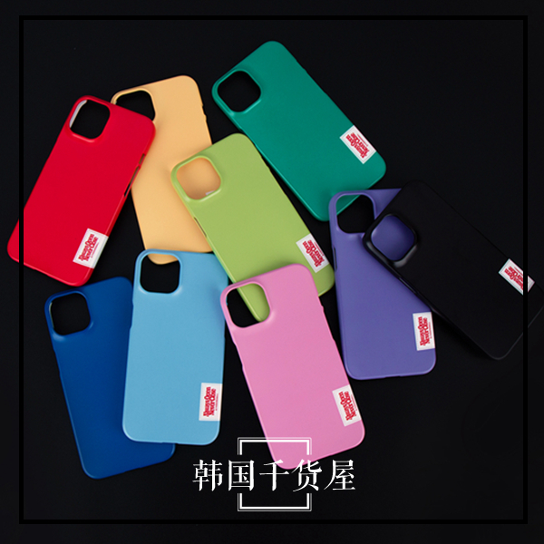 简约纯色标签手机壳菲林硬壳