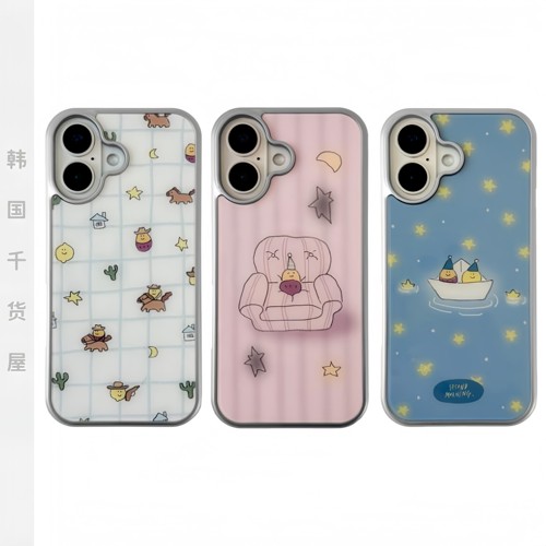 SecondMorning韩国代购ins可爱柠檬红薯银边磁吸壳全包手机壳卡通