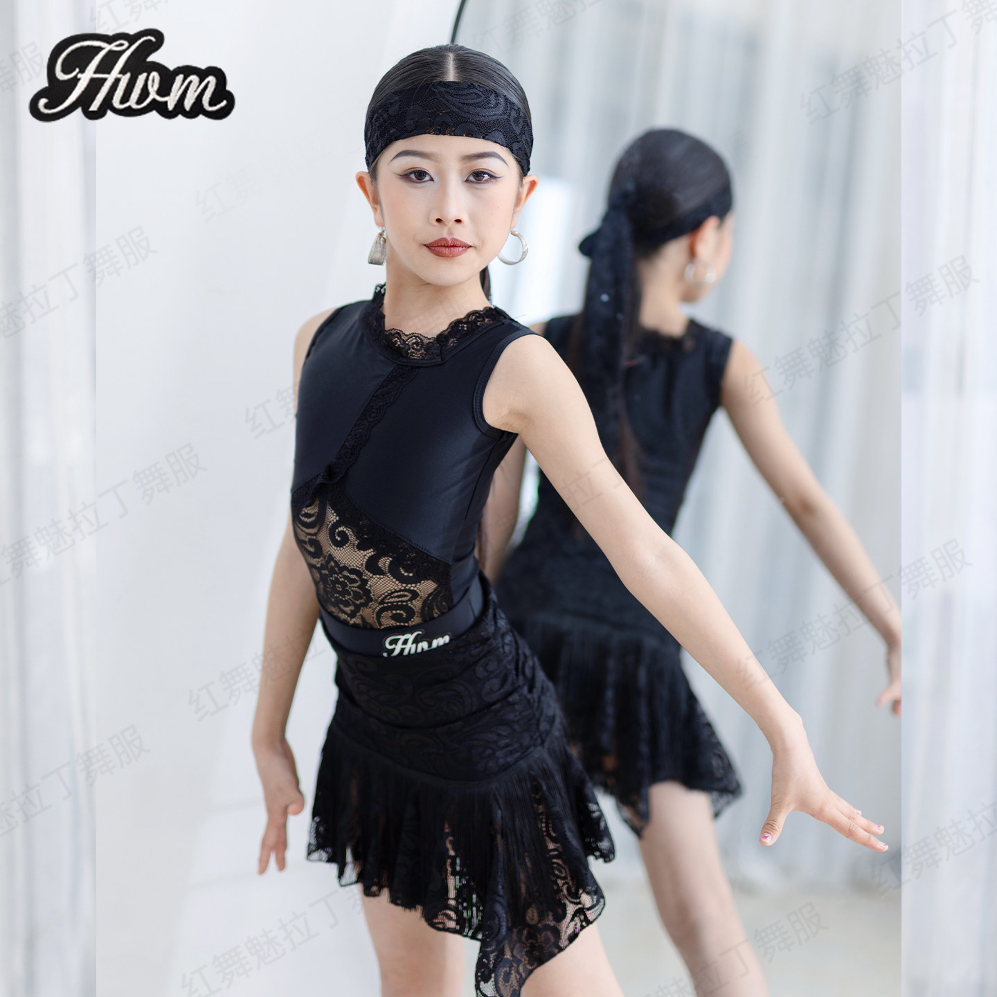 女童拉丁舞服夏季儿童练功训练服