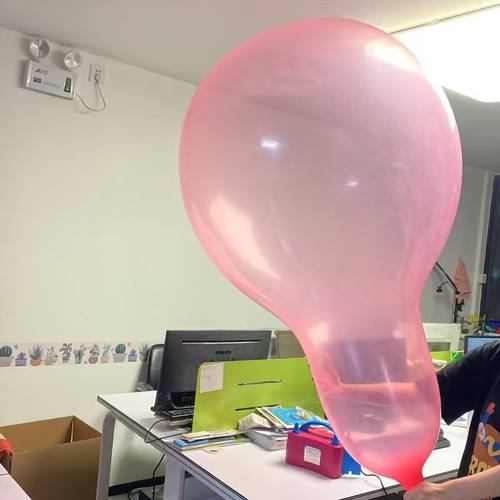 加厚彩色水晶结婚looner气球超大生日布置40寸四棱形长脖子气球