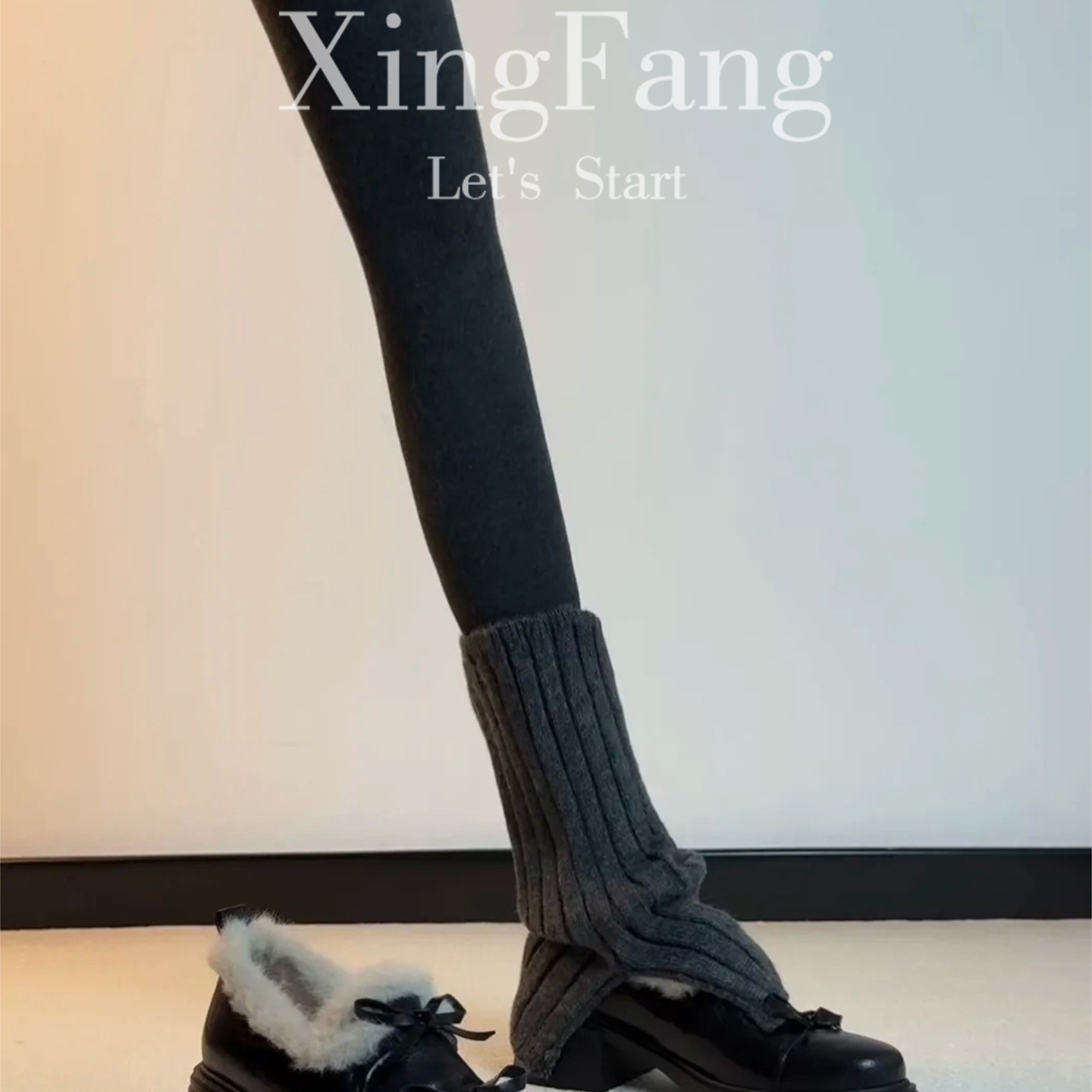 秋冬加绒厚底高跟英伦乐福女鞋