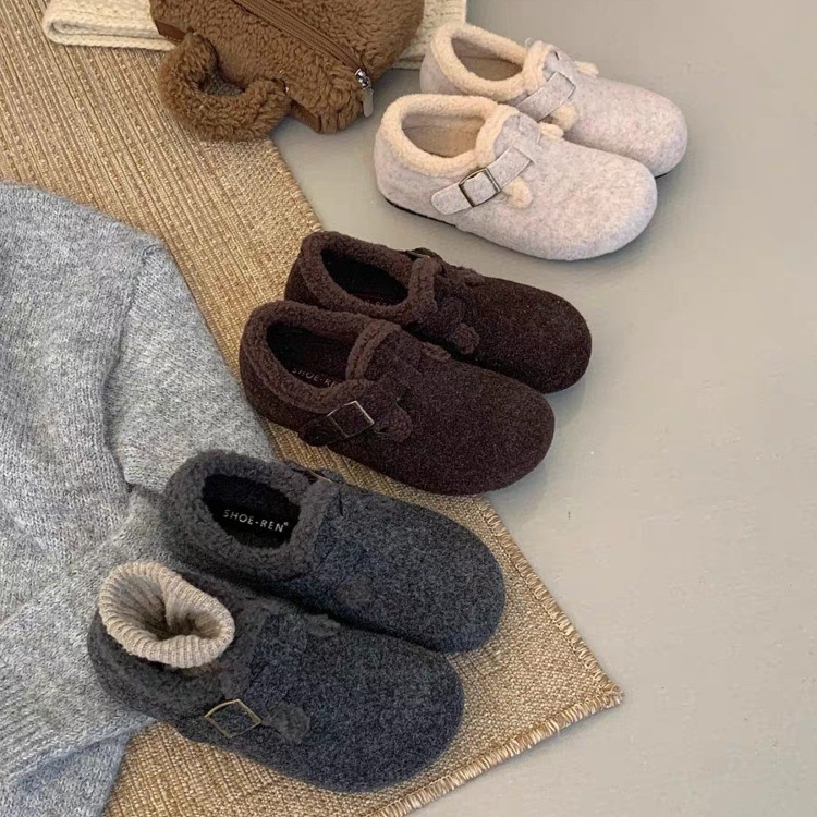 【现货送退货宝】厚底加绒毛毛鞋