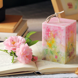 《桃花仙》手作粉色油画香薰蜡烛艺术小众创意礼物女卧室家居摆件