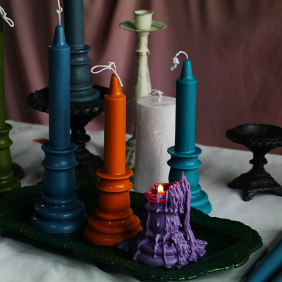 手作大豆蜡烛家用耐燃餐桌装饰