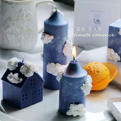 蓝色文森特成都香薰蜡烛创意设计