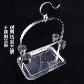 不锈钢鹦鹉小型虎皮鸟笼子伯劳鸟站架玄凤牡丹金属鸟架子小站架