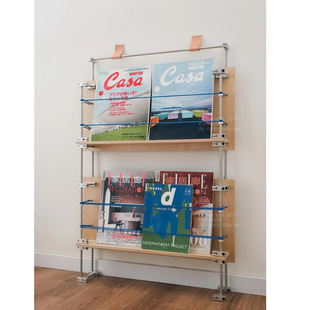 书架落地书报杂志架子海洋板靠墙金属置物架客厅书刊籍摆件展示架