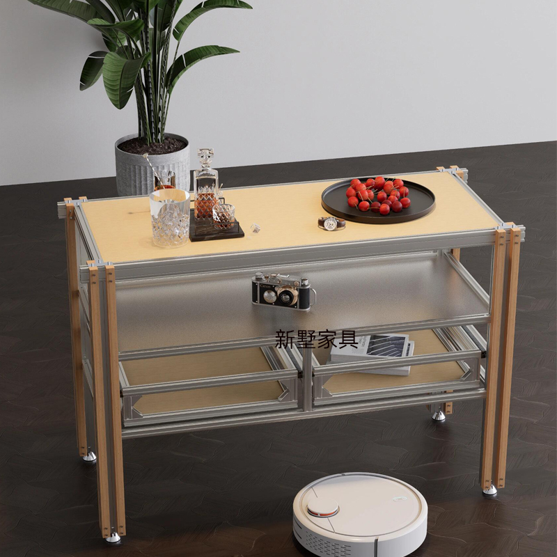 铝型材置物架陈列柜落地多层