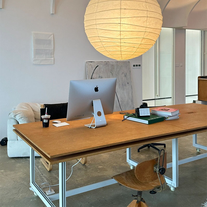 会议桌电脑桌洽谈长桌2m设计师工作台商务接待长条办公桌可移动桌