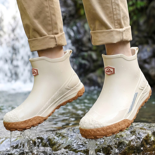德系短筒男雨鞋防滑防水雨靴胶鞋