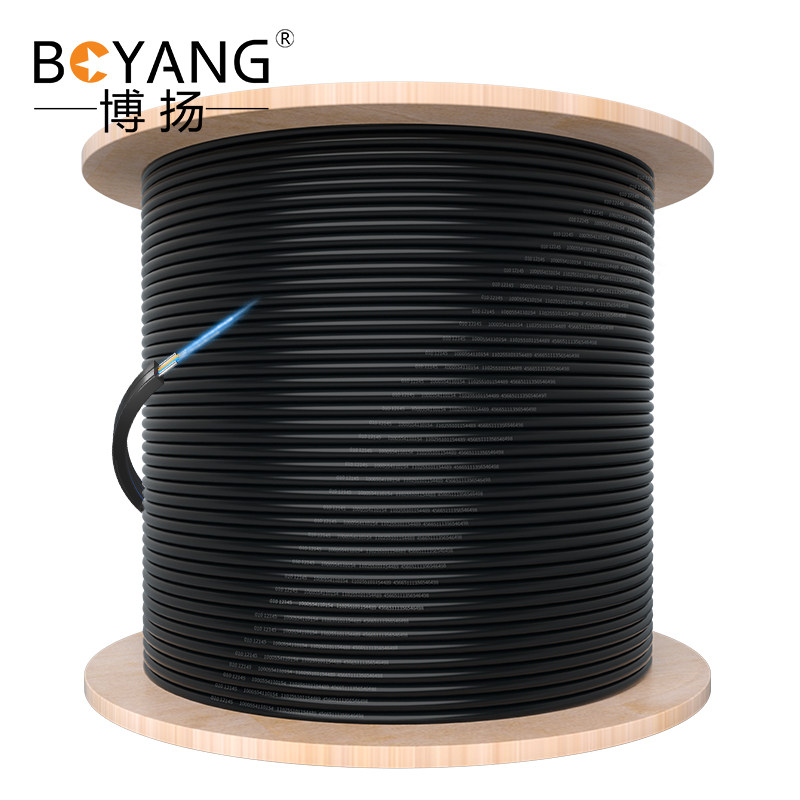 博扬(boyang)gjxh-2b6蝶形皮线光纤光缆 室内3.0双芯1000米黑