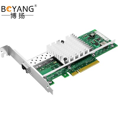 博扬万兆光纤网卡X520-DA1 intel82599芯片PCI-E网卡单口SFP+光