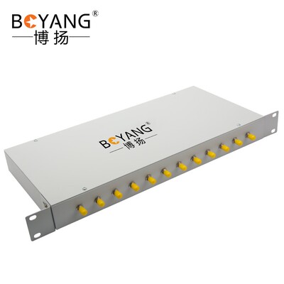 博扬 12口光纤终端盒ST 光纤盒子12芯多模光纤熔接盒 BY-STMM-12