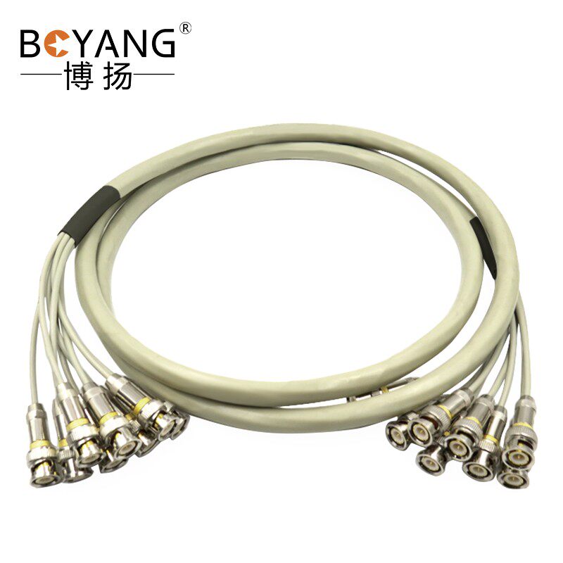 博扬2M跳线BNC-BNC 2M兆E1接头成品跳线syv75-2-1同轴电缆DDF10米