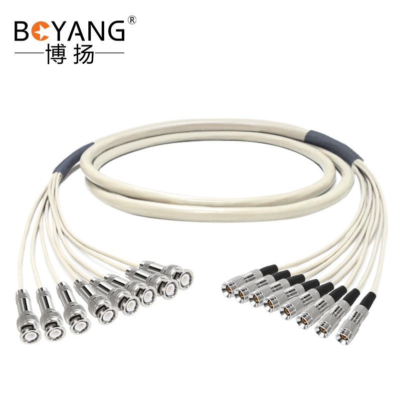 博扬 2M跳线BNC-CC4 2M兆E1接头成品跳线syv75-2-1同轴电缆DDF3米