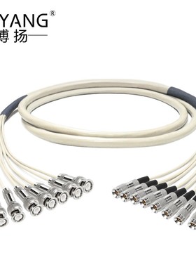 博扬 2M跳线BNC-CC4 2M兆E1接头成品跳线syv75-2-1同轴电缆DDF3米