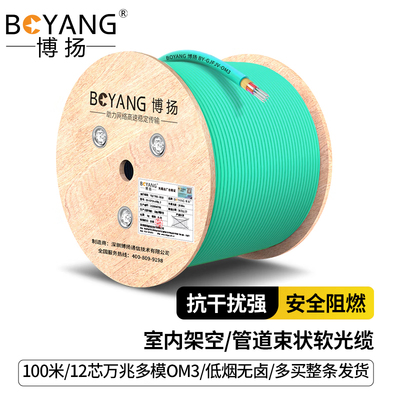 博扬（BOYANG）BY-GJFJV-12A1-OM312芯OM3万兆多模室内光缆光纤
