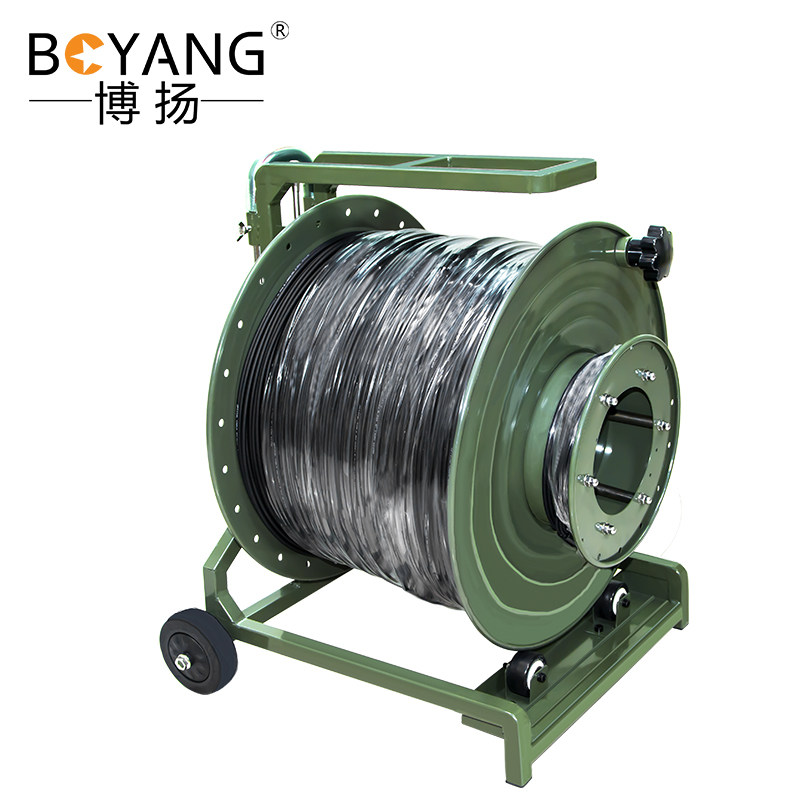 博扬 单模四芯车壁式TPU室外野战光缆 铠装防水通信野外拉练抢修