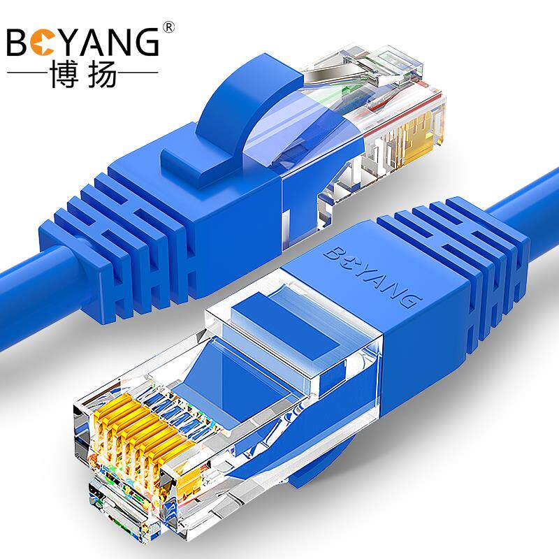 博扬 六类网络跳线 非屏蔽千兆成品网线CAT6类(24AWG)无氧铜双绞 - 实物图
