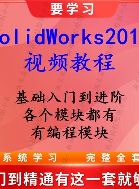 Solidworks2018视频教程入门到精通 有编程模块 全套24G